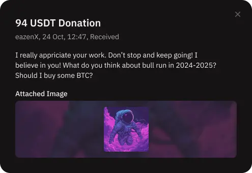 Donation Preview Message